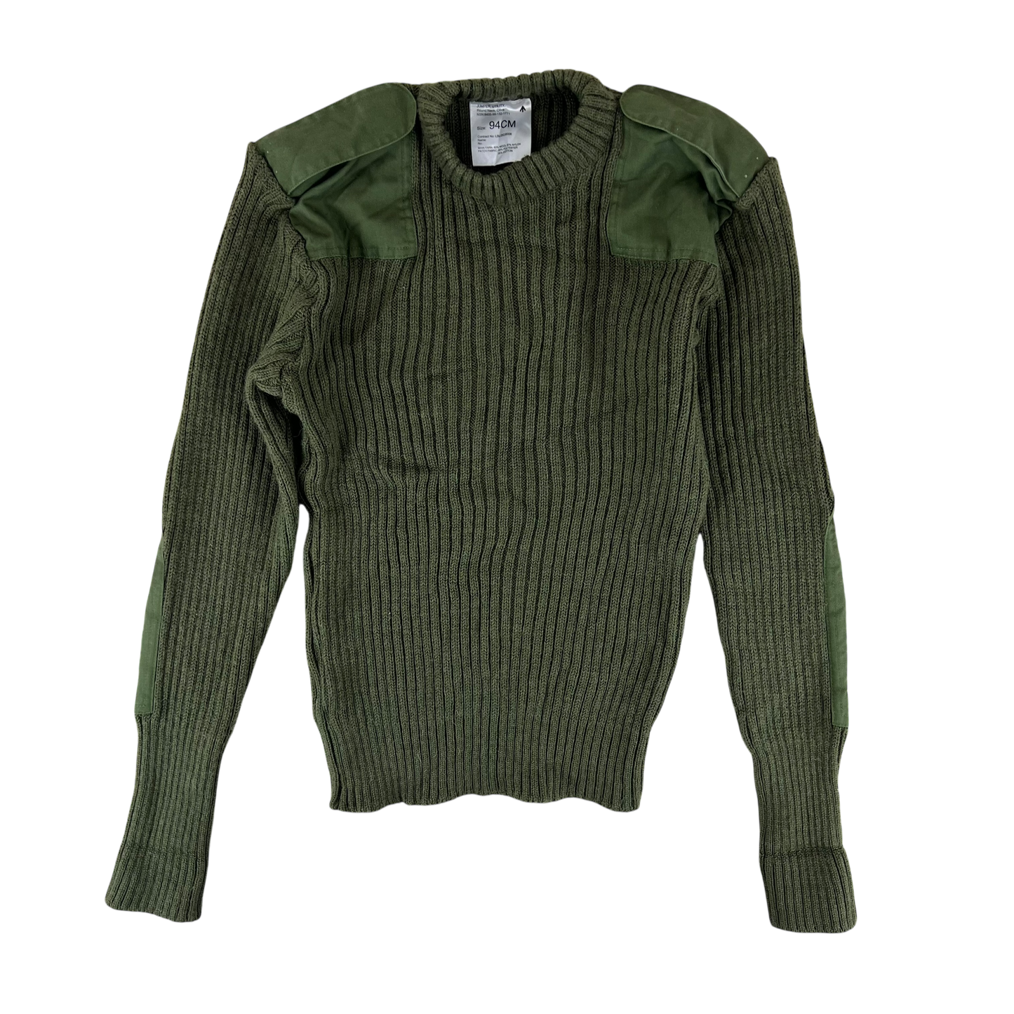 British Army Olive Green Pullover Jumper - Medium 94cm