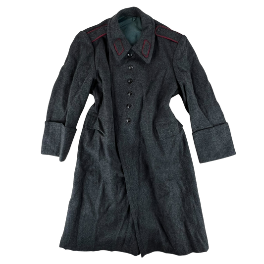 Bulgarian People's Army 80s Grey Wool Greatcoat - Medium
