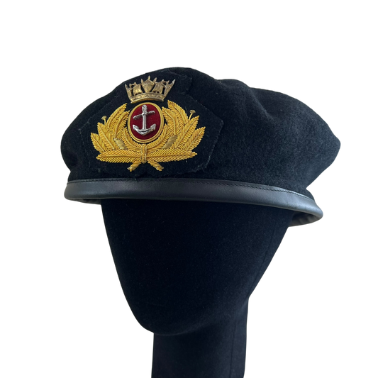 British Royal Navy WW2 Beret w/ Patch - Large - X Large