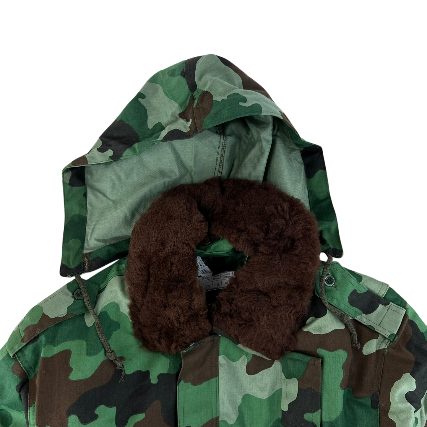 Serbian Army M93 Oak Leaf Camouflage Parka w/ Thermal Liner - Medium 172/100