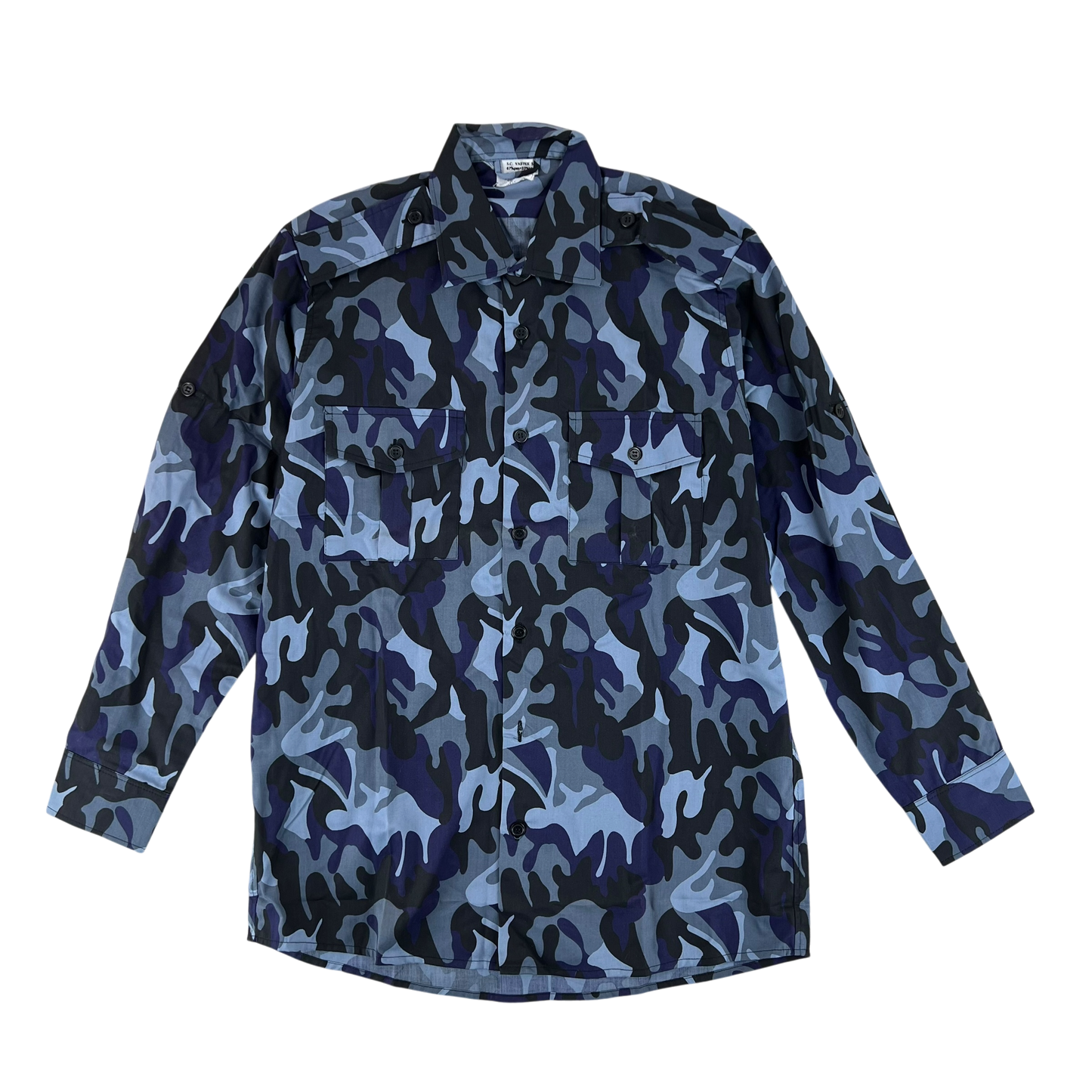 Romanian Army / Police M1990 Blue Leaf Camouflage Long Sleeve Shirt - Large