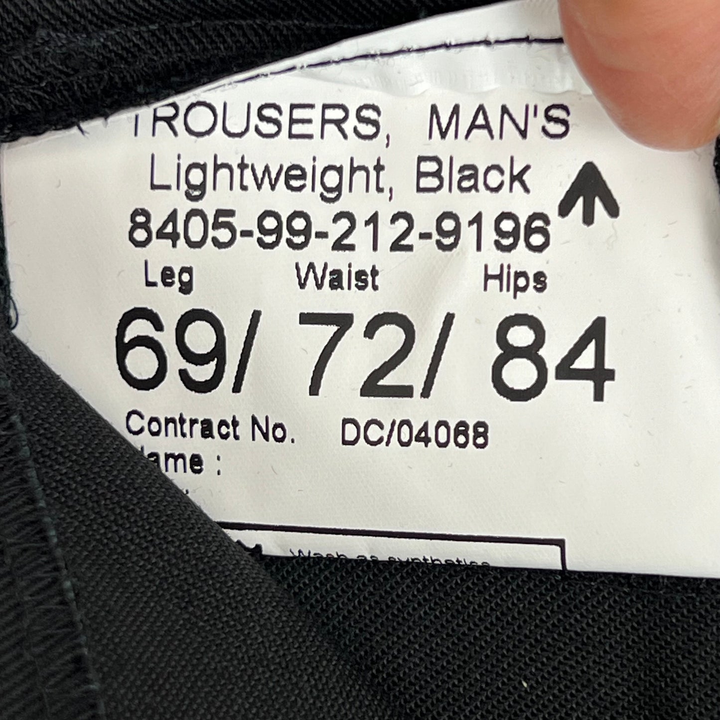 British Army Black Fatigue Work Trousers - W28 L27.5