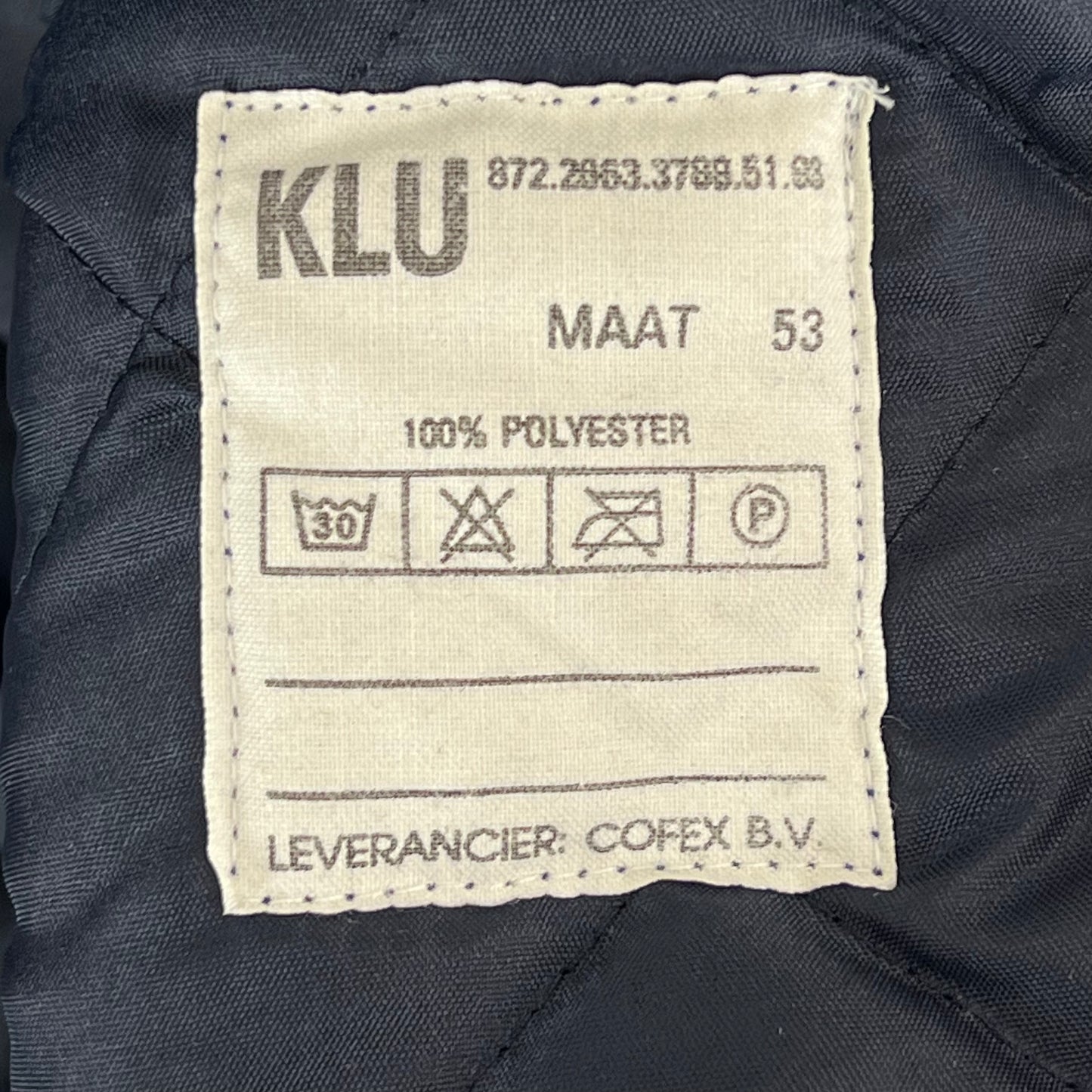 Dutch Navy Cold Weather Jacket Liner - Large