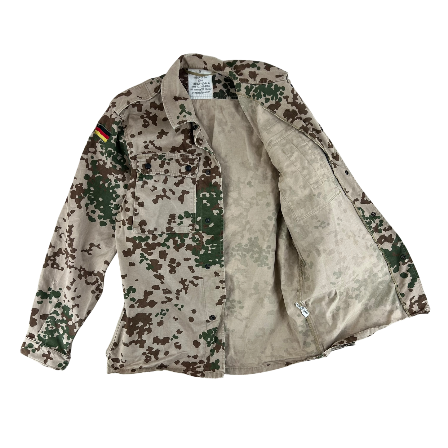 German Army Tropentarn Camouflage Field Shirt / Jacket - Medium GrNr6