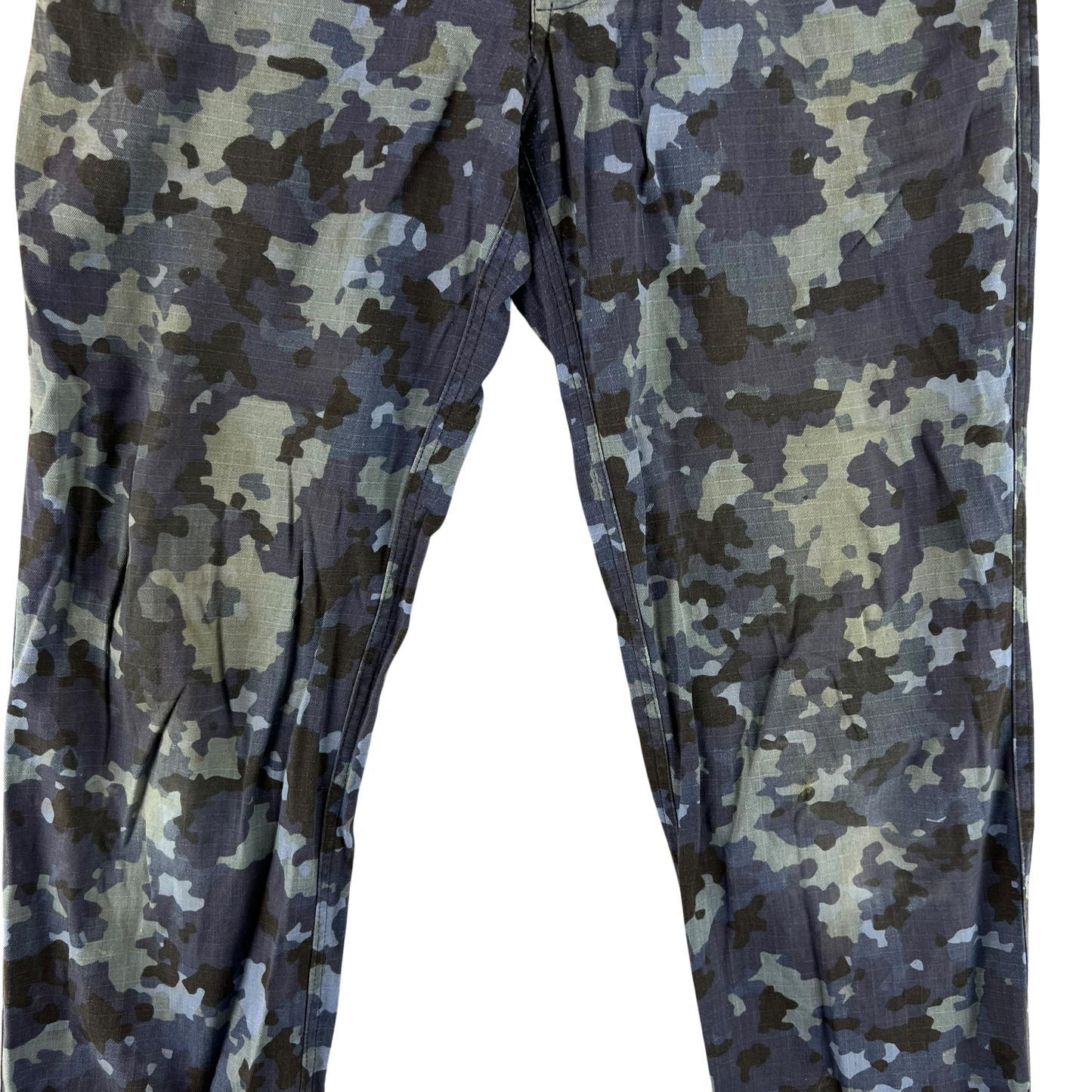 Romanian Navy M2017 Blue Camouflage Ripstop Trousers - W32 L29.5
