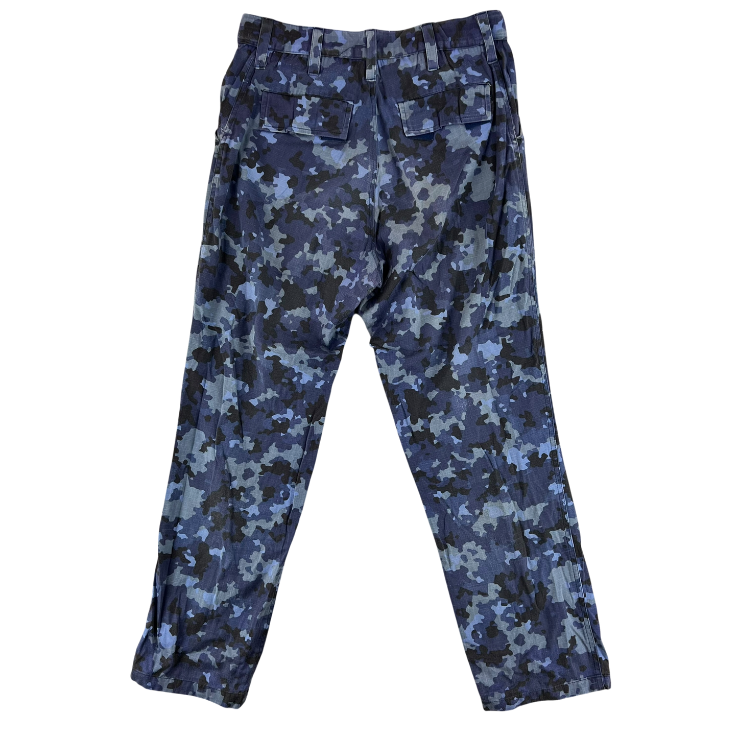 Romanian Navy M2017 Blue Camouflage Ripstop Trousers - W32 L30