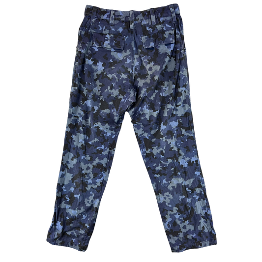 Romanian Navy M2017 Blue Camouflage Ripstop Trousers - W32 L30