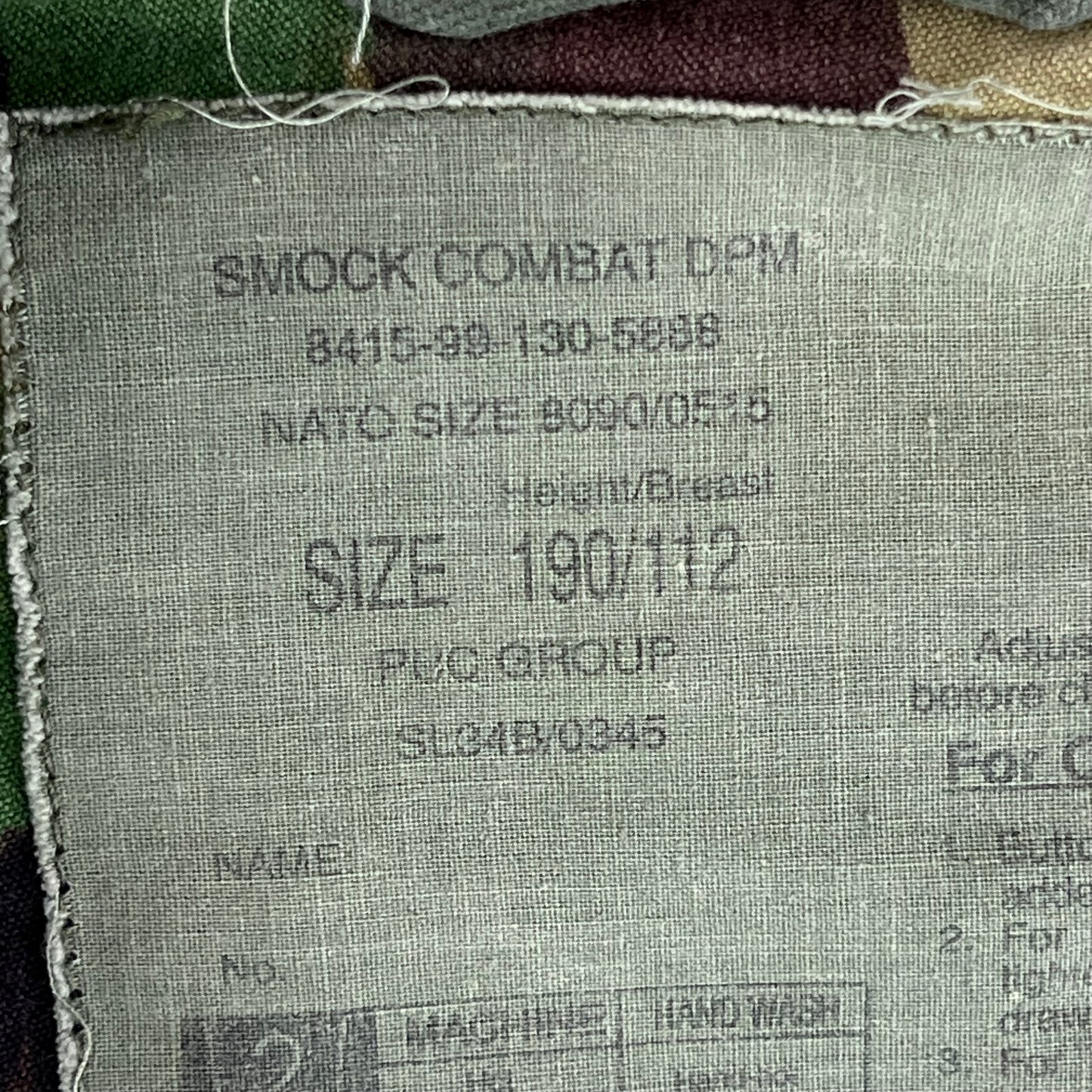British Army 85 Pattern Woodland DPM Camo Combat Smock - Large 190/112