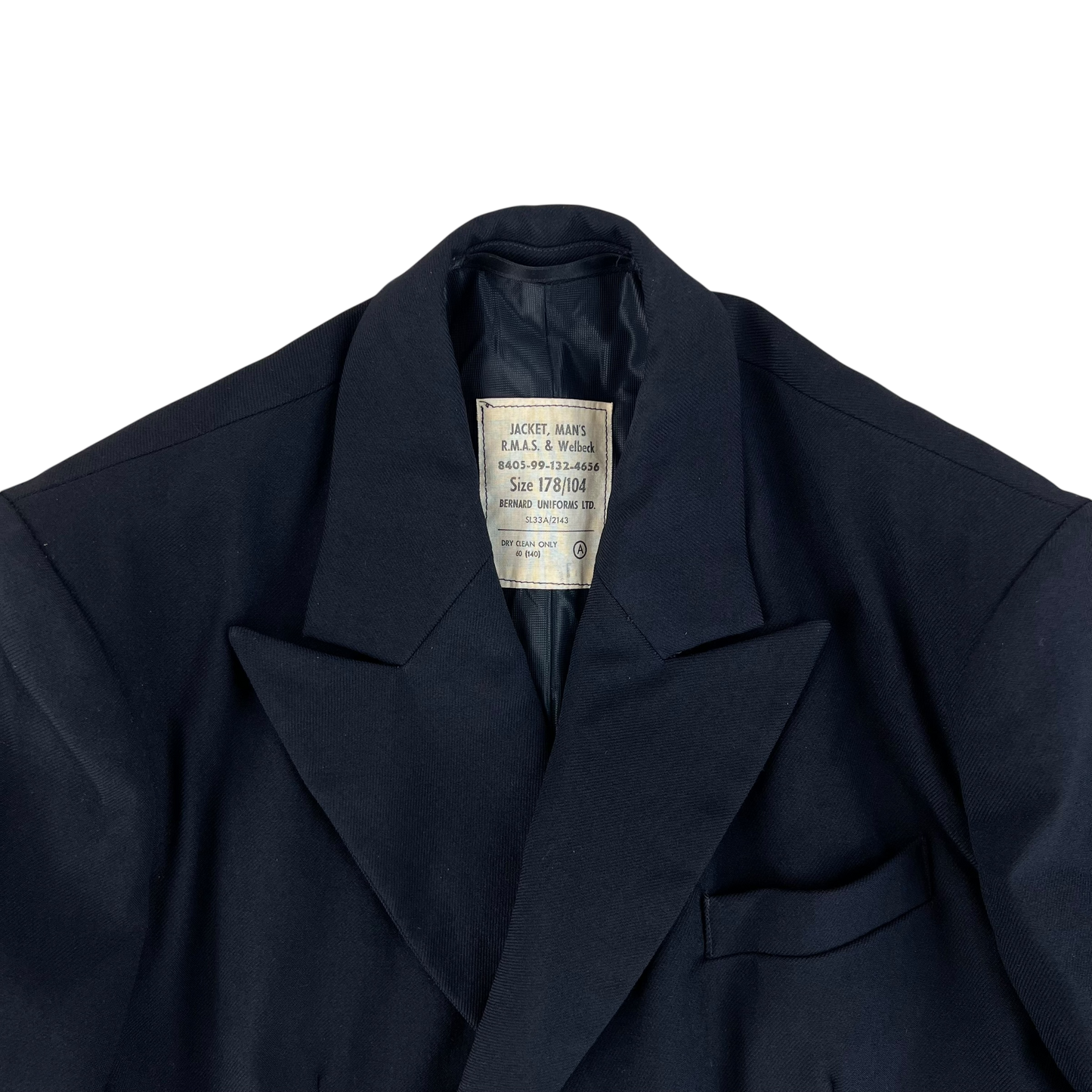 British Royal Navy RMAS & Welbeck Black Blazer - Large 178/104