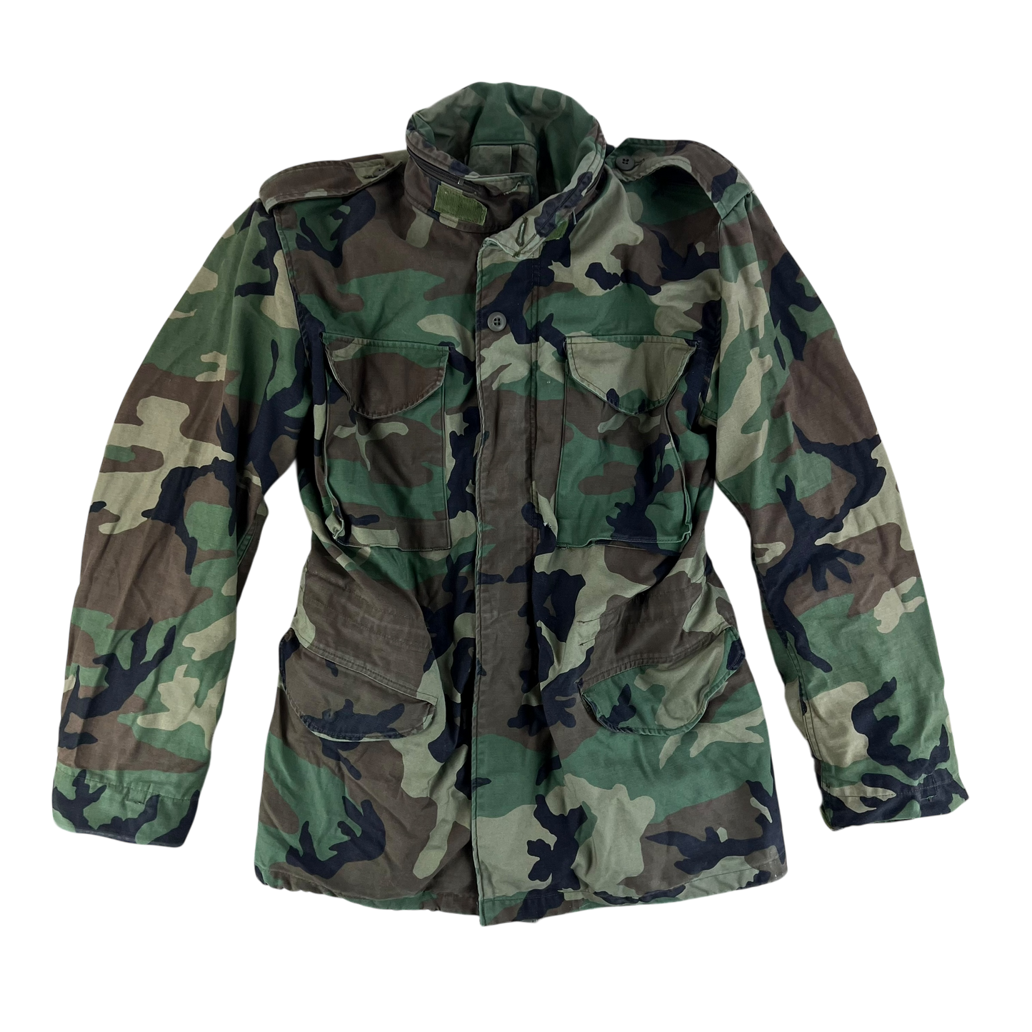 US Army M81 Woodland Camo M65 Cold Weather Field Coat - Small