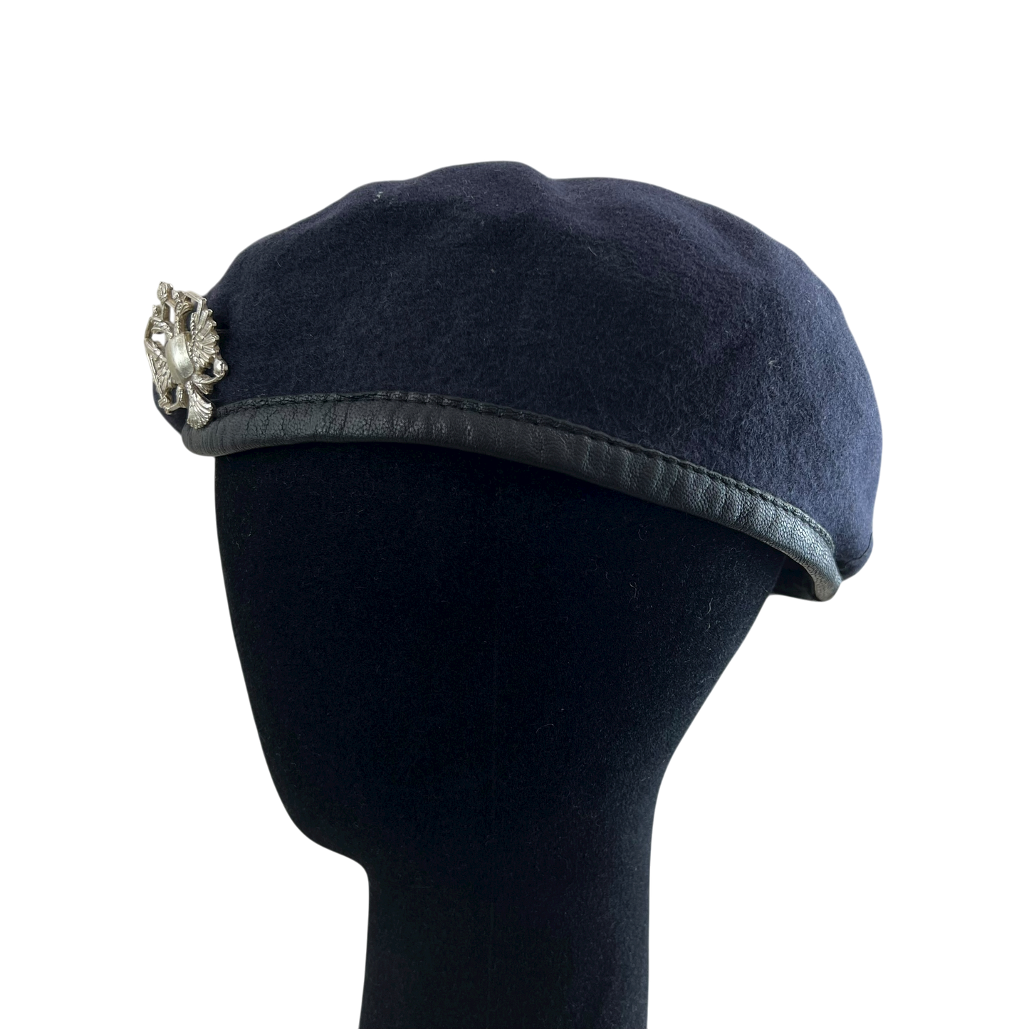 British Army Navy Beret w/ Badge - 1st Queen's Dragoon Guards - Medium 58cm