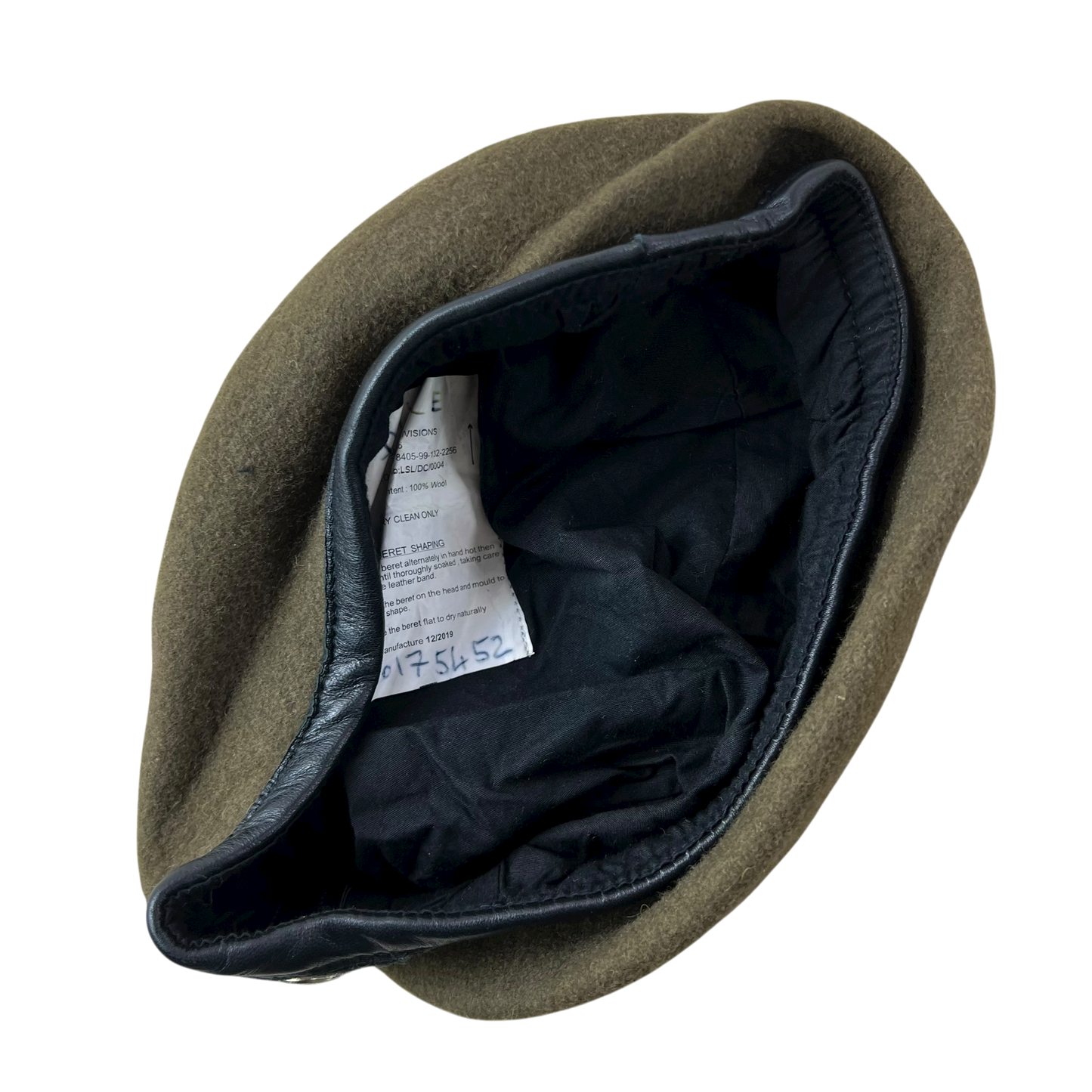 British Army Khaki Beret w/ Badge - Royal Anglian - Small 56cm