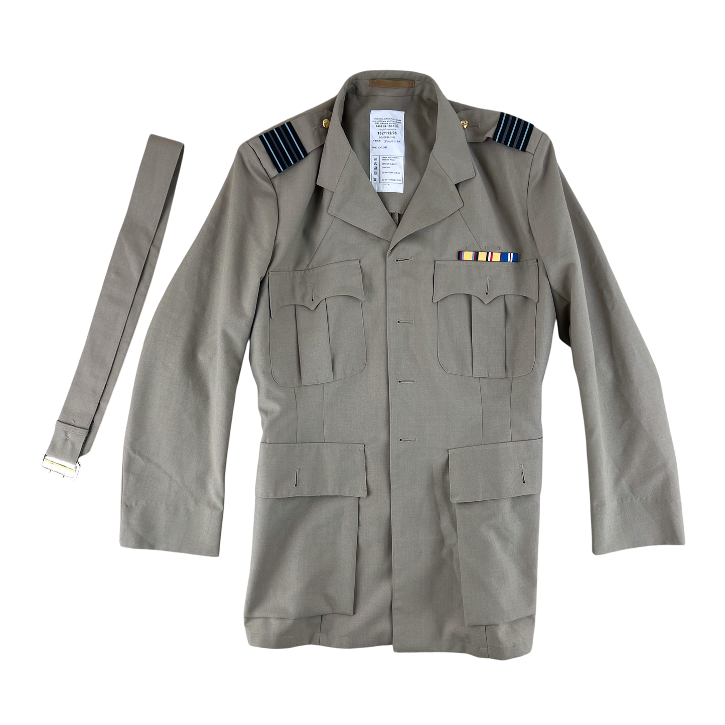 British RAF No. 6 Tropical Dress Jacket w/ Belt - Large 182/112