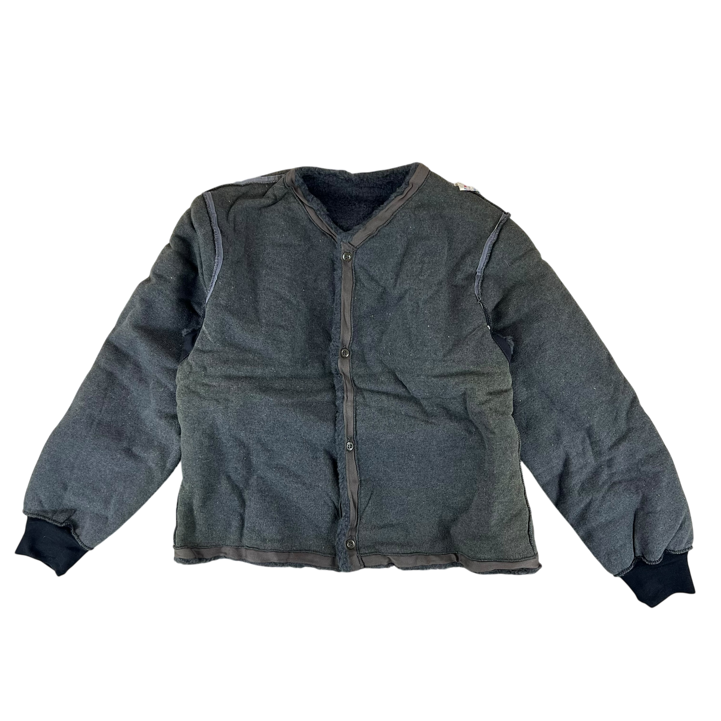 Czechoslovak Army Faux Fur Jacket Liner Cardigan M85 - Large