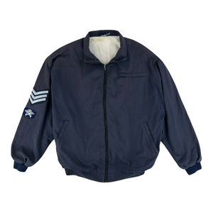 British Army / Tri-Services Navy Blue PTI Tracksuit Top Jacket - Large