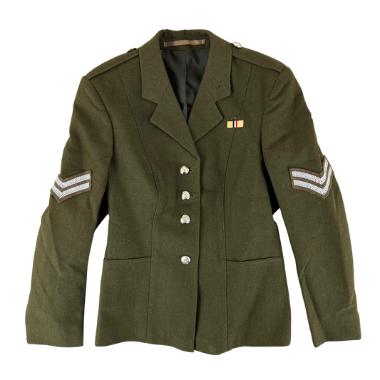 British Army 1980 Pattern Women's No. 2 Olive Green Dress Jacket - Adjutant Generals Corps - X Small 154/84