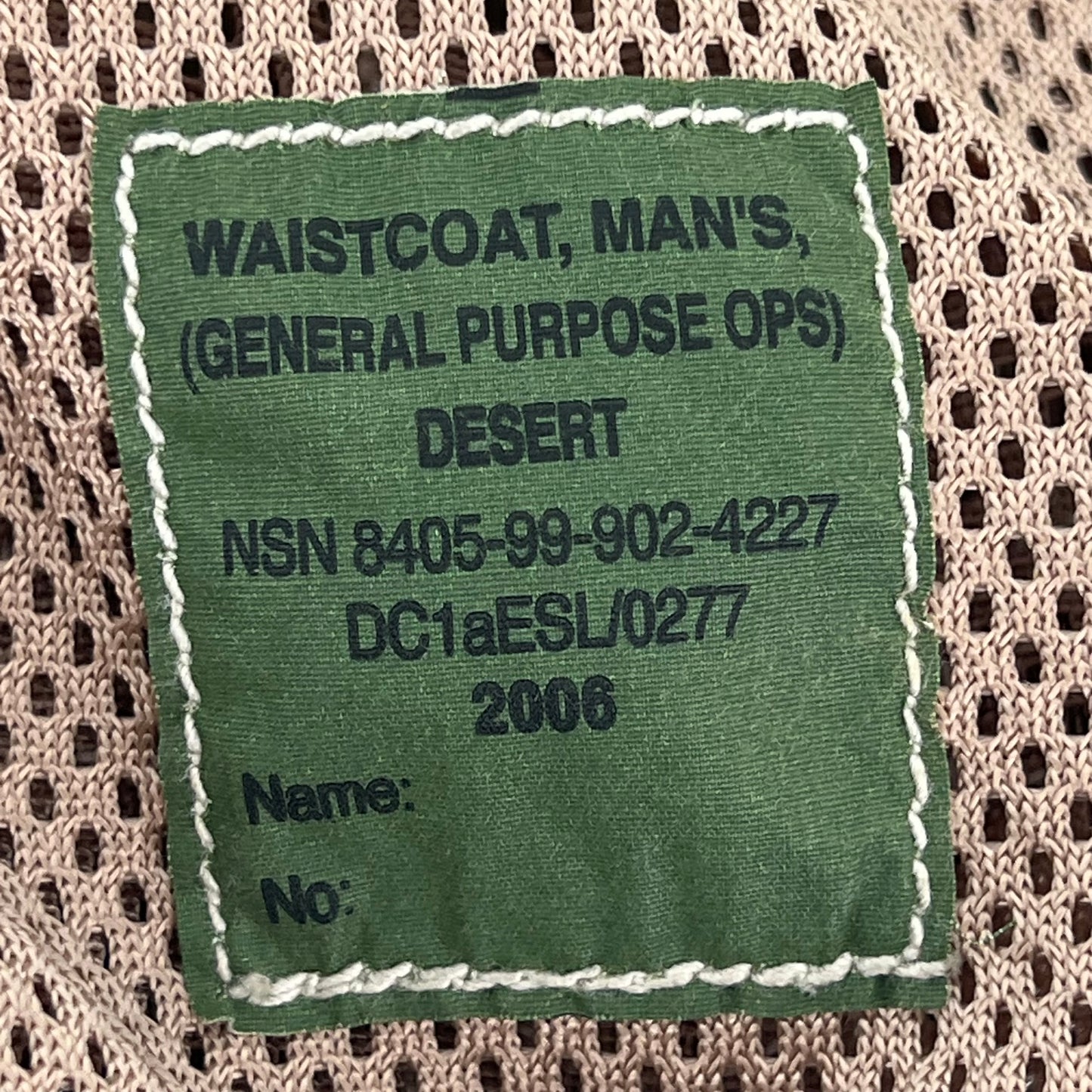 British Army Waistcoat Tactical Vest Desert DPM Camouflage GP OPS