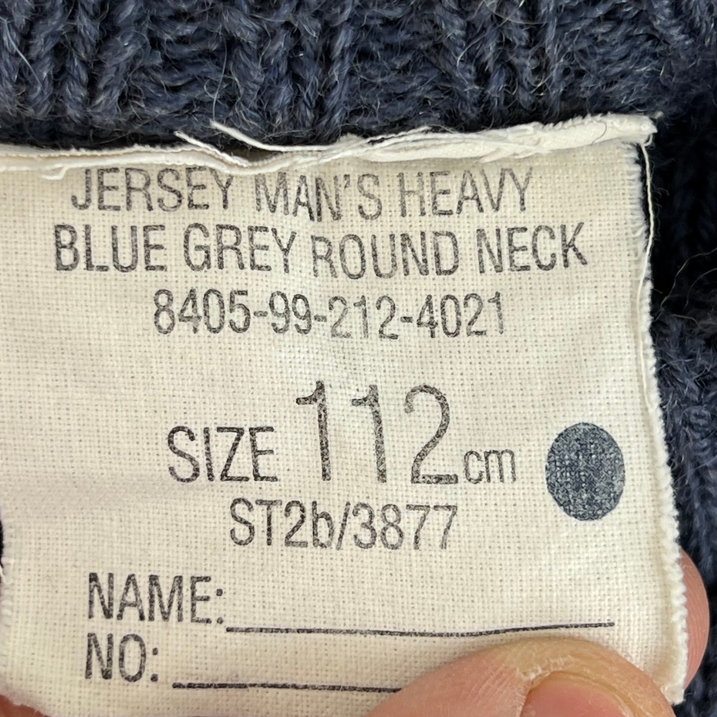 British RAF Wool Crewneck Pullover Jersey Jumper - Large 112cm