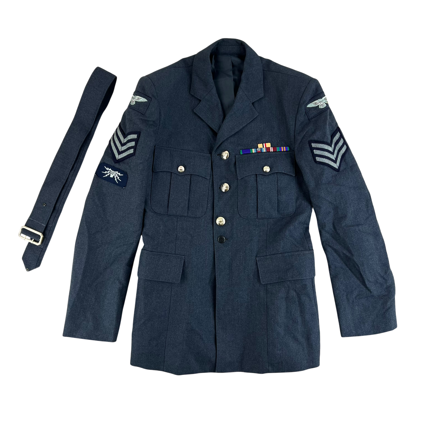 British Royal Air Force No. 1 Dress Jacket w/ Belt - Medium
