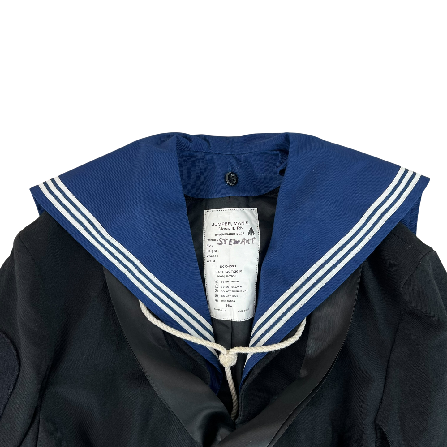 British Royal Navy Class II Jumper Sailor's Top - Medium 96L