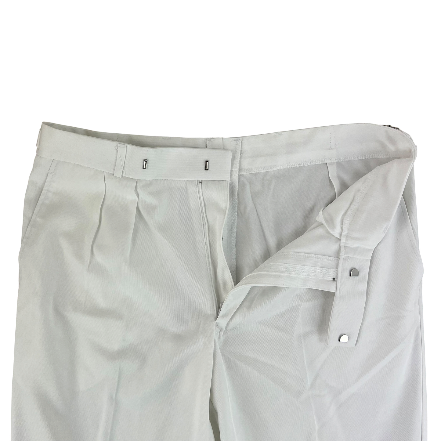 British Royal Navy Officers & Class I White Dress Trousers - W36 L29
