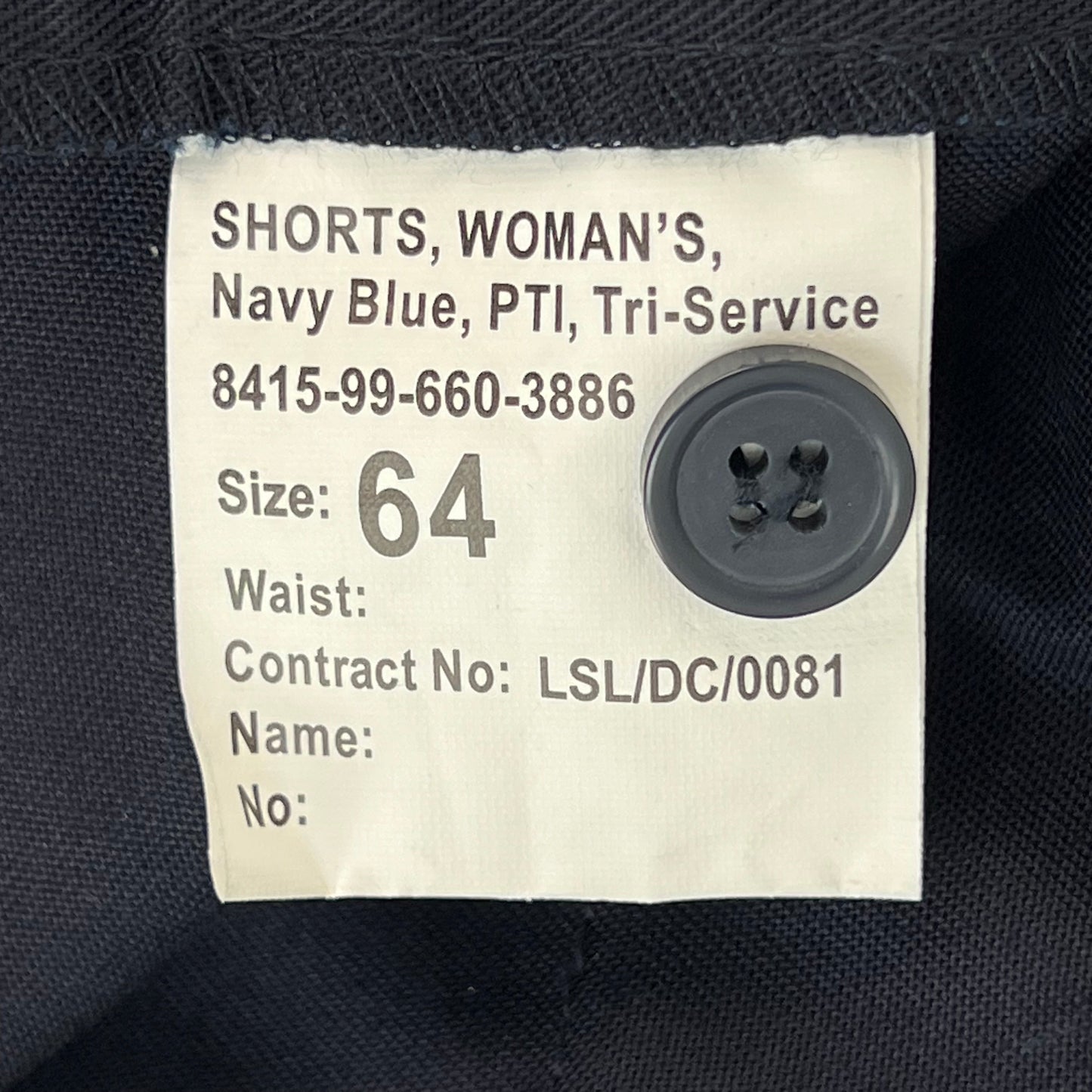 British Army / Tri-Services Women's Navy Blue PTI Shorts - W25