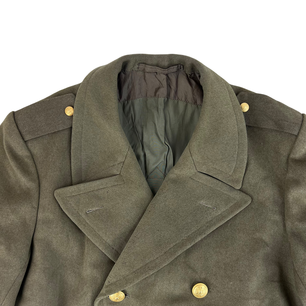 Italian Army 70s Khaki Greatcoat - Medium