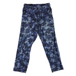Romanian Navy M2017 Blue Camouflage Ripstop Trousers - W32 L30