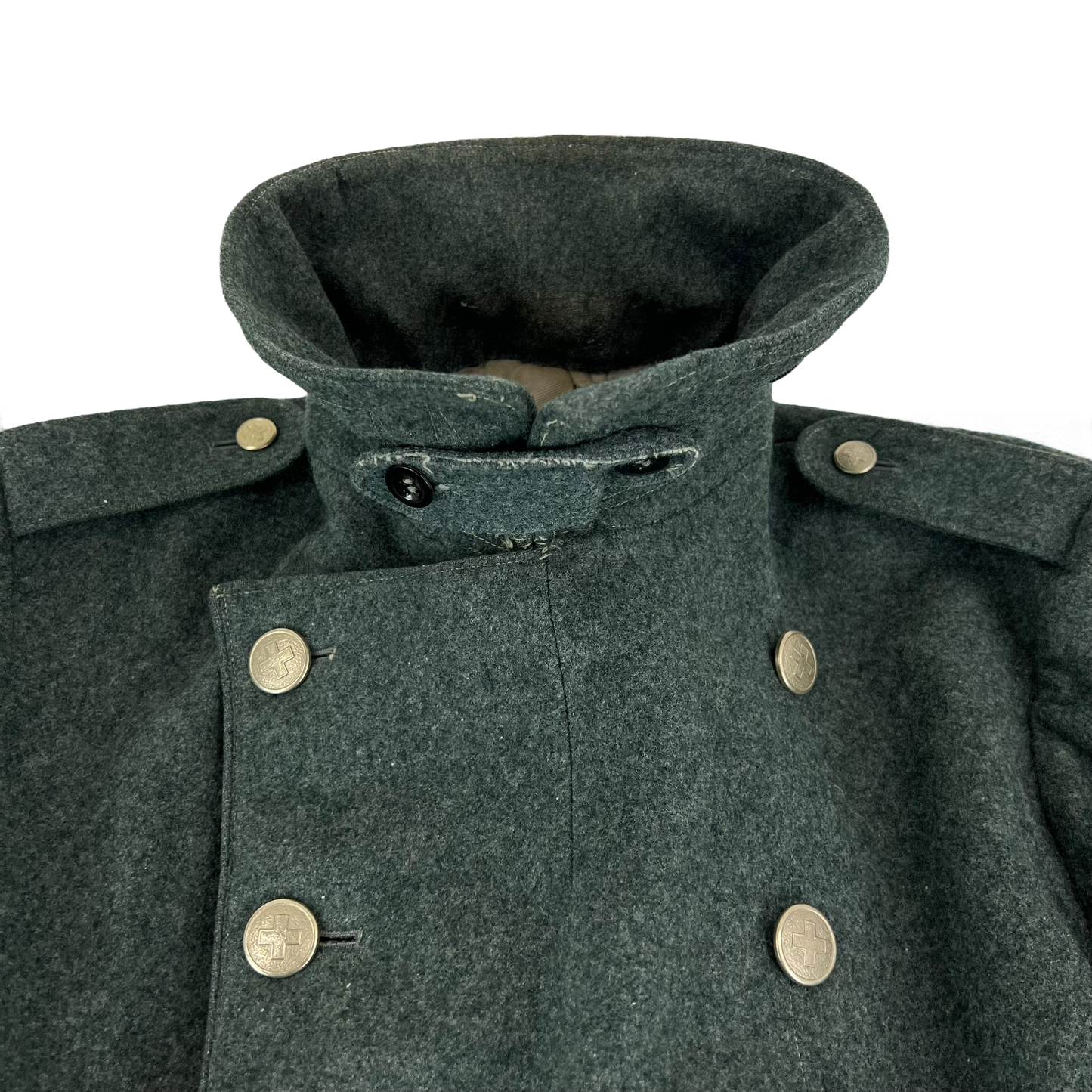 Swiss Army WW2 Wool Greatcoat - Large