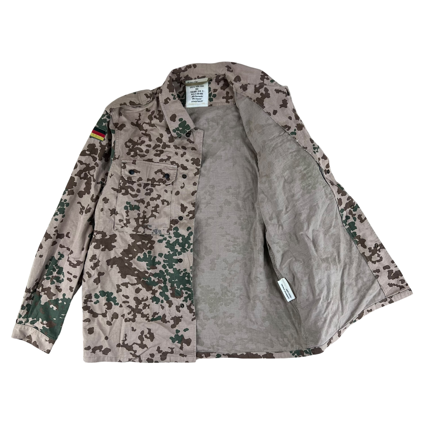 German Army Tropentarn Camouflage Field Shirt / Jacket - Large GrNr 8