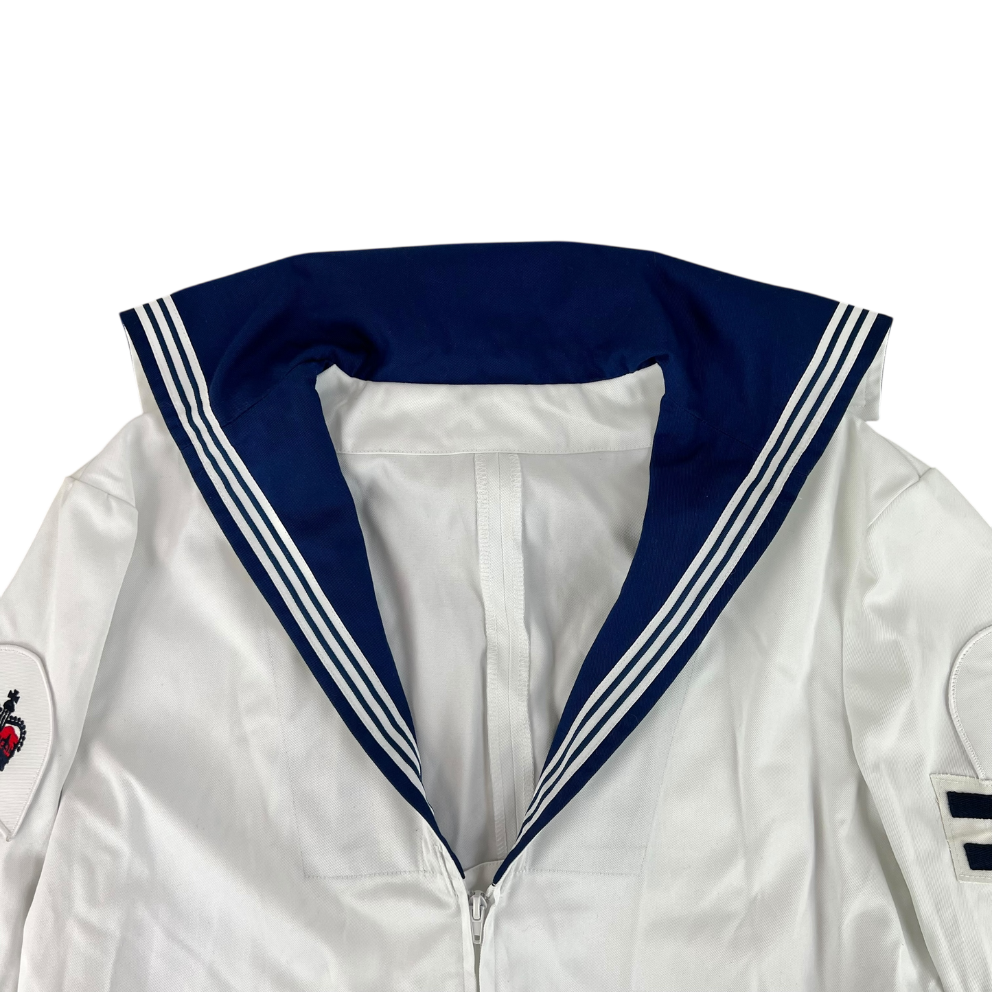 British Royal Navy Class II White Jumper Sailor's Top - Large 182/112