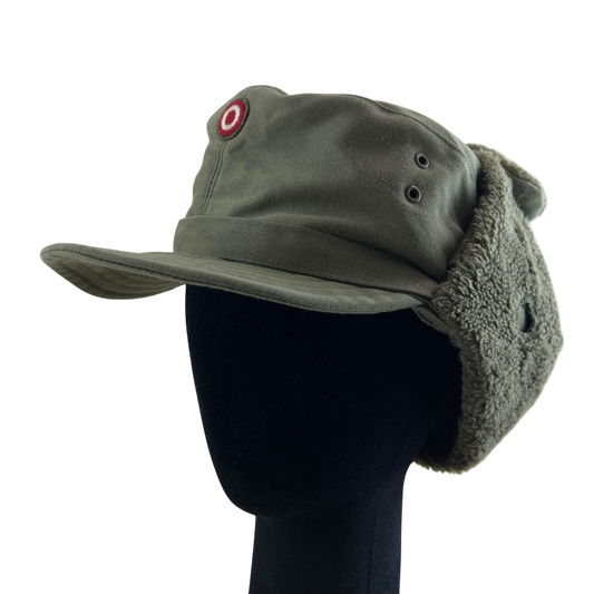 Austrian Army Olive Drab Cold Weather Trapper Cap - Medium 58cm