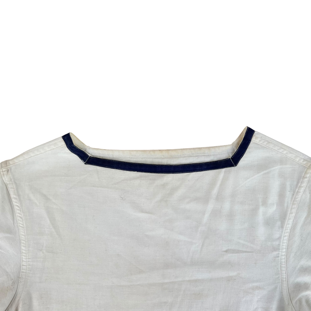 British Royal Navy 40s White Jumper Sailor's Top - Small