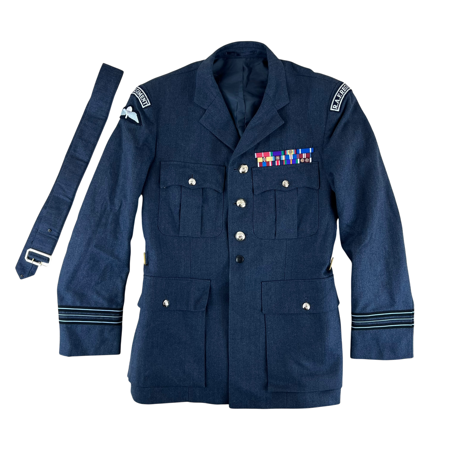 British Royal Air Force No. 1 "Home" Dress Officers & WO's Jacket w Belt - Large