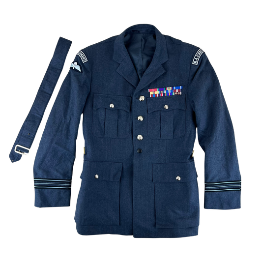 British Royal Air Force No. 1 "Home" Dress Officers & WO's Jacket w Belt - Large