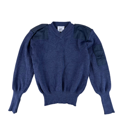 British RAF Wool V Neck Pullover Jersey Jumper - Small 88cm