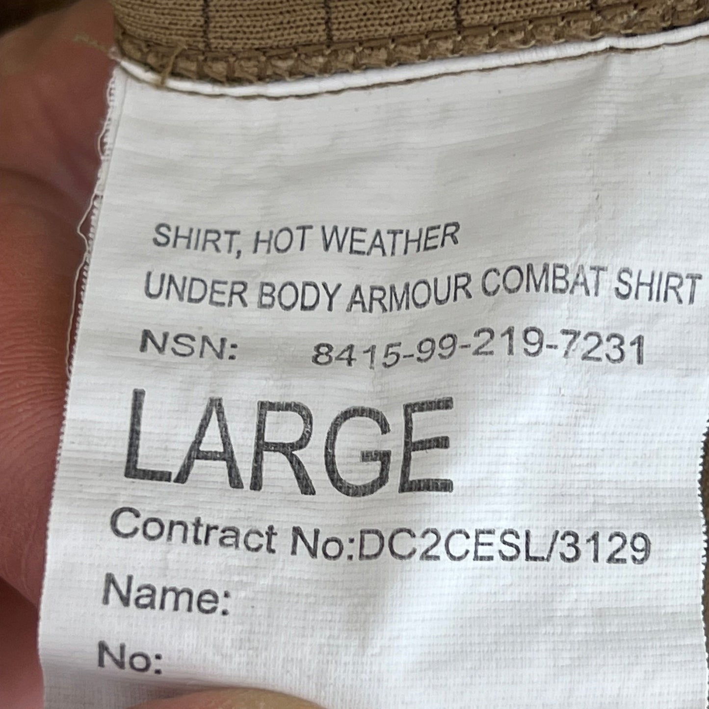 British Army Desert DPM Camouflage DDPM UBACS Padded Combat Shirt - Large