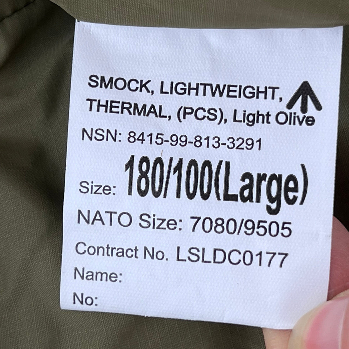 British Army Thermal Lightweight Pullover Smock - Large