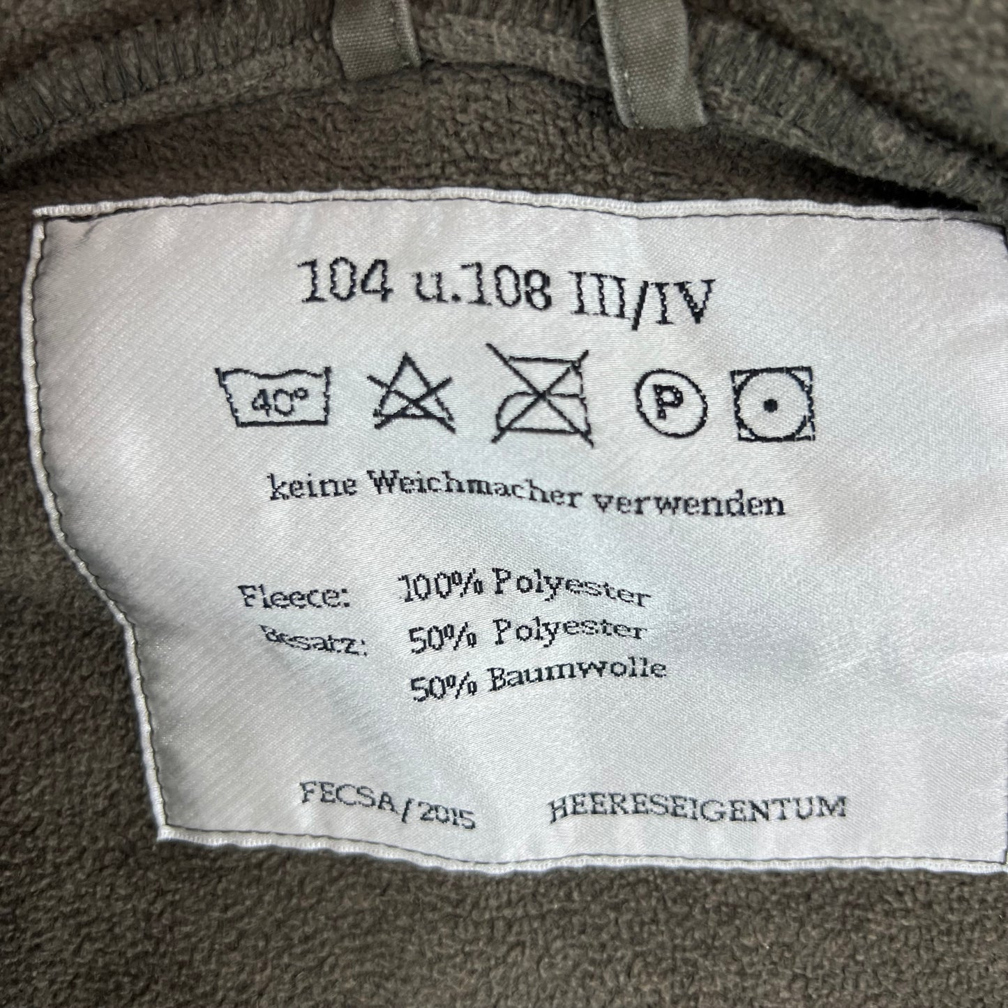 Austrian Army Olive Fleece Cardigan - 104-108 III/IV