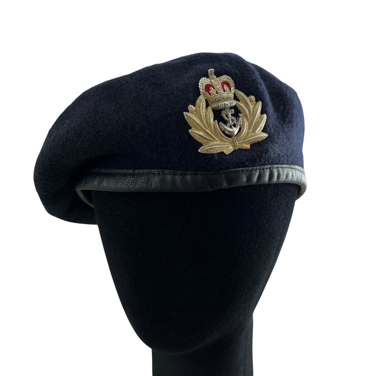 British Royal Navy Beret w/ Officer's Badge - Large 60cm