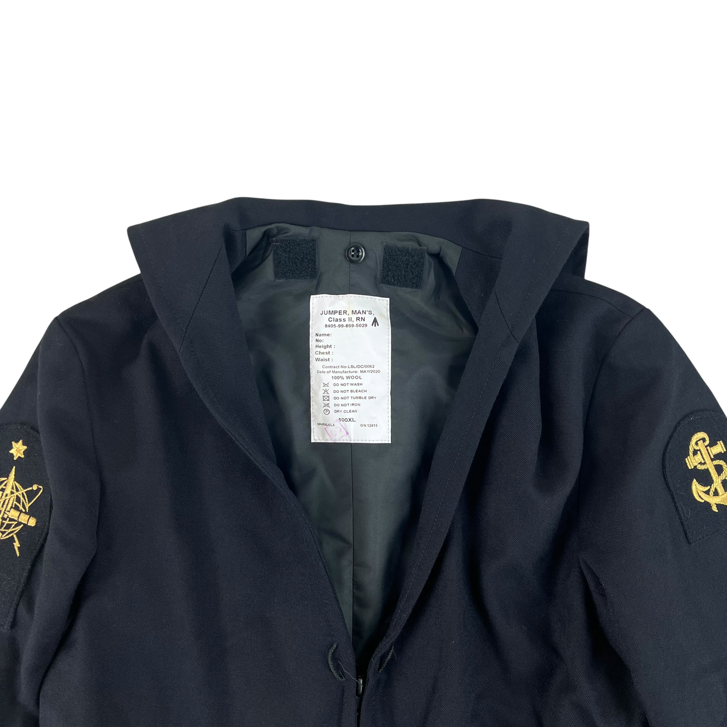 British Royal Navy Class II Jumper Sailor's Top - Medium 100XL
