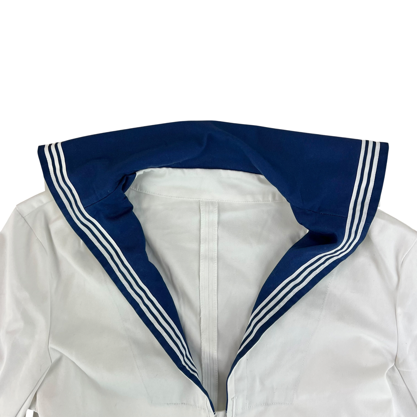 British Royal Navy Class II White Jumper Sailor's Top - Medium