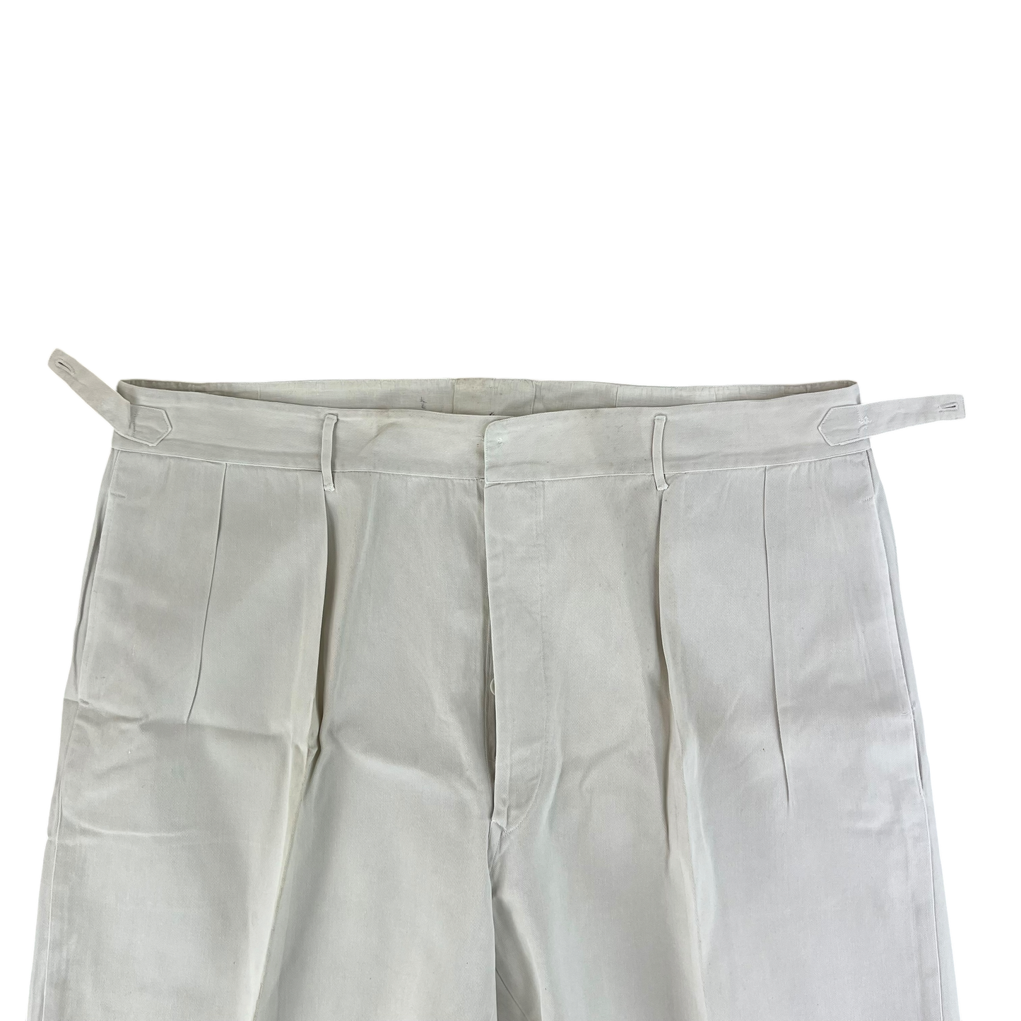 British Merchant Navy 50s Tropical White Trousers - W43 L29