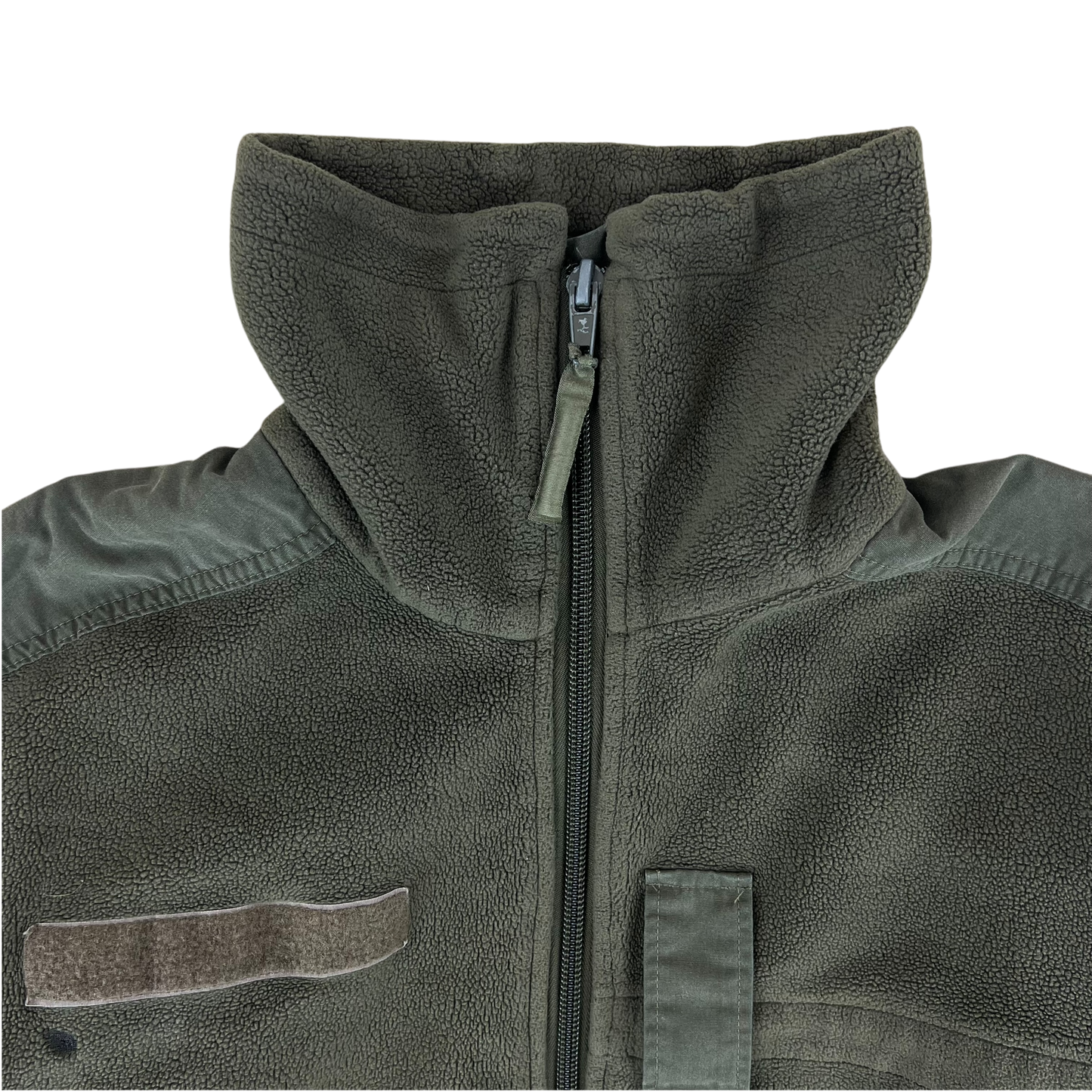 Austrian Army Olive Fleece Cardigan - Medium