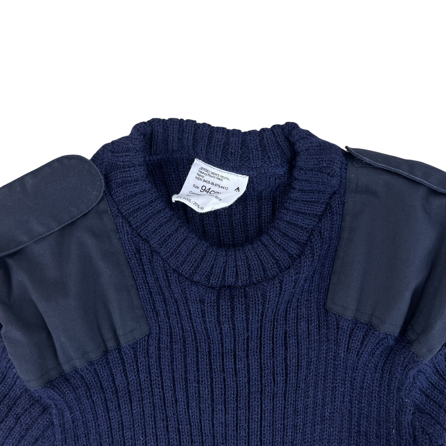 British Royal Navy Wool Crew Neck Pullover Jersey Jumper - Medium 94cm