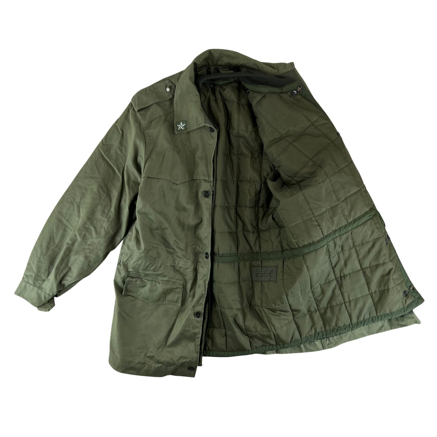 Italian Army Roma 75 Olive Green Drab Parka w/ Winter Liner - X Large