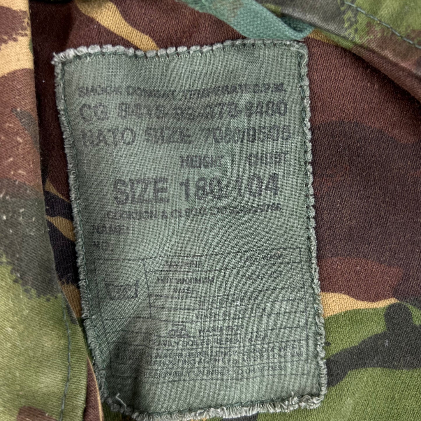 British Army 84 Pattern Woodland DPM Camo Combat Smock - Large 180/104