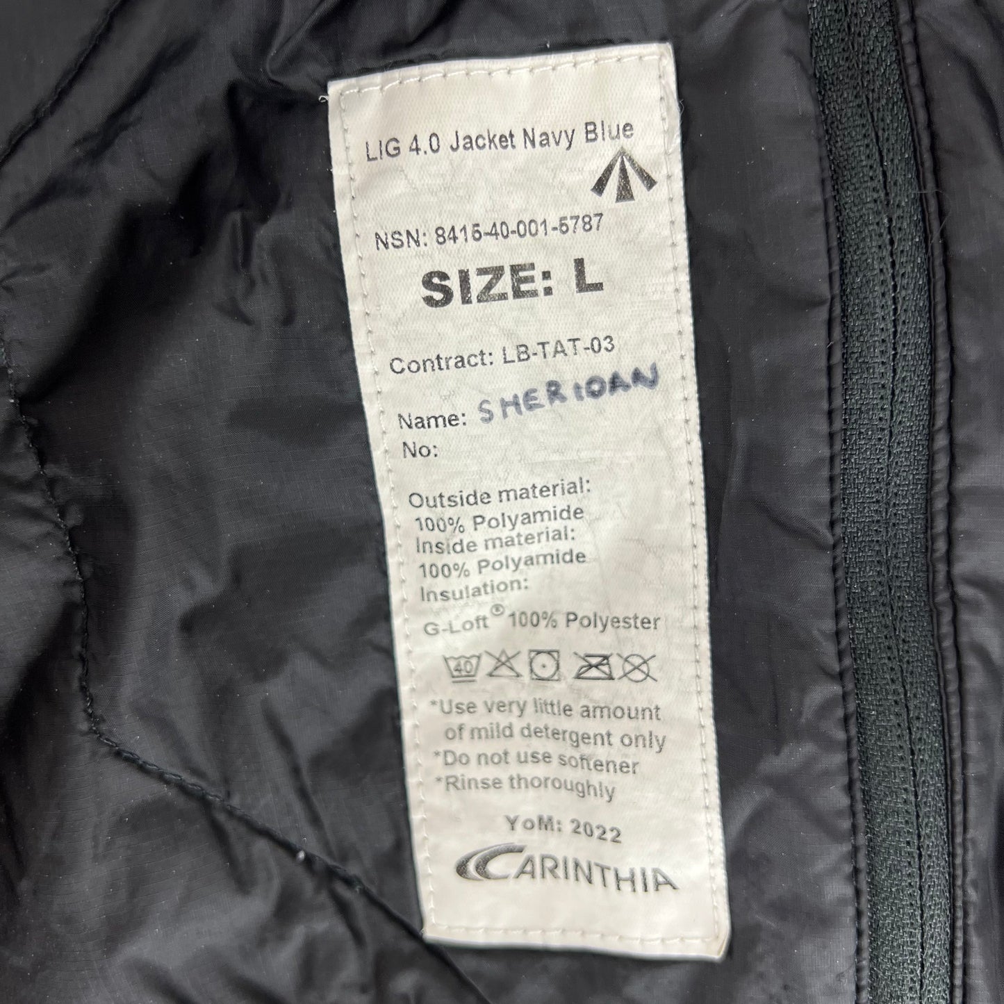 British Royal Navy Carinthia LIG 4.0 Thermal Jacket - Large