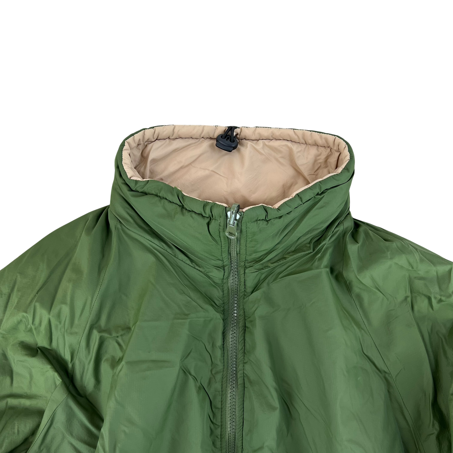 British Army Reversible Thermal Olive Green / Tan Quilted Jacket - Large