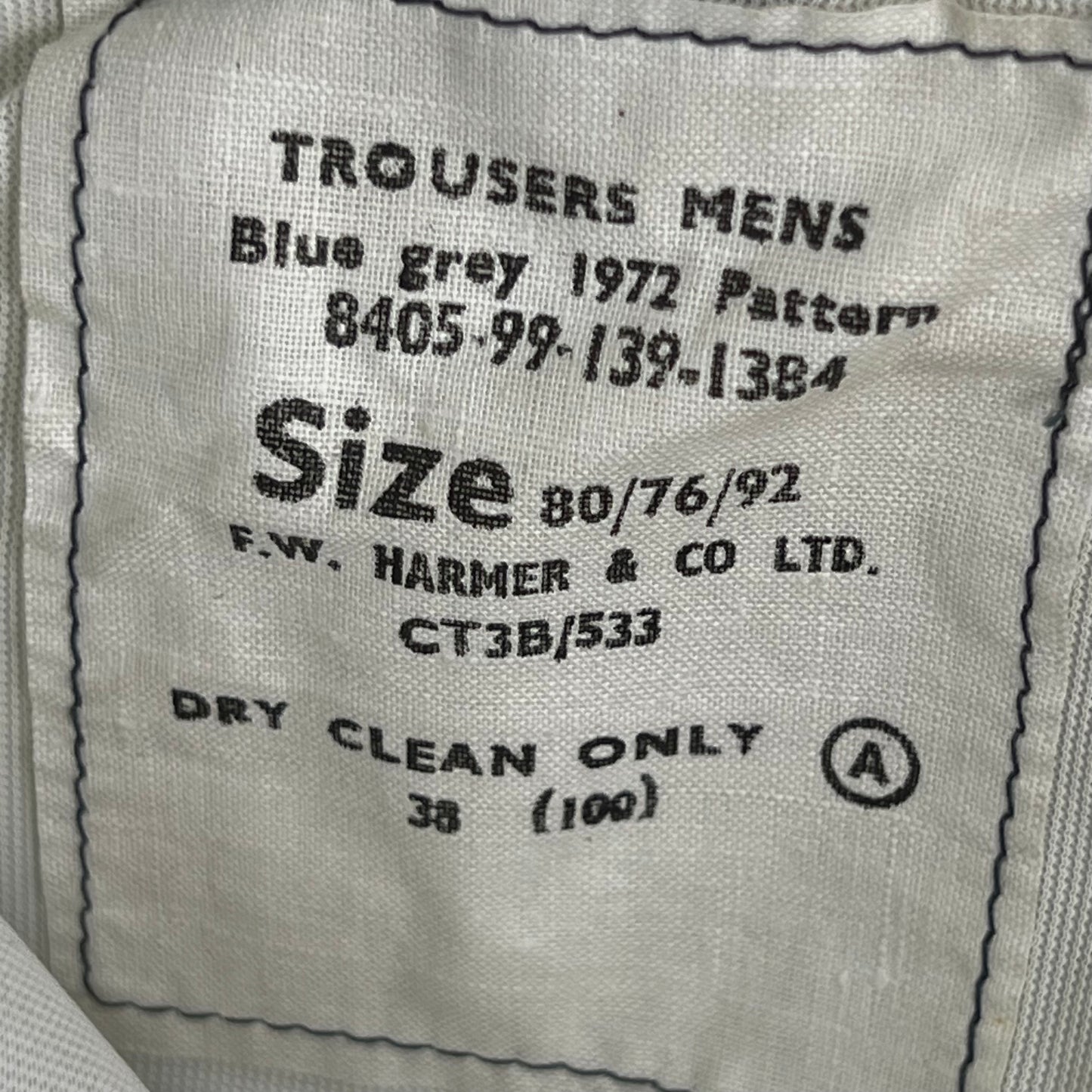 British Royal Air Force 1980's 1972 Pattern Trousers w/ Suspenders - W30 L29